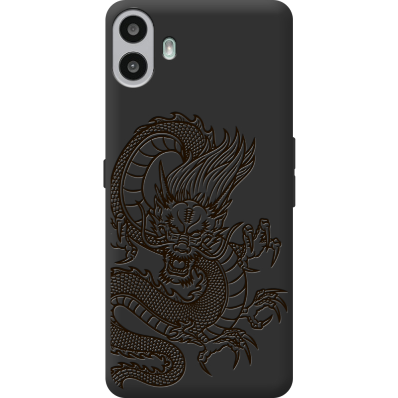 Чорний чохол BoxFace Nothing CMF Phone 1 Chinese Dragon