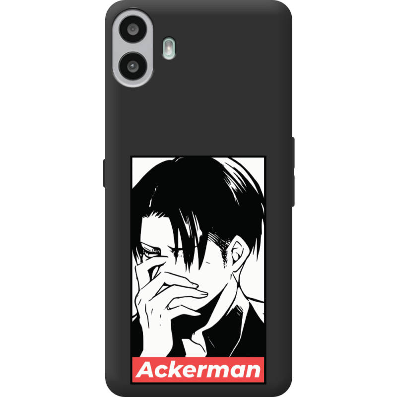 Чорний чохол BoxFace Nothing CMF Phone 1 Attack On Titan - Ackerman