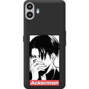 Чорний чохол BoxFace Nothing CMF Phone 1 Attack On Titan - Ackerman