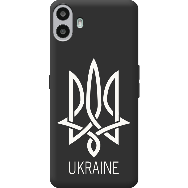 Чорний чохол BoxFace Nothing CMF Phone 1 Тризуб монограмма ukraine