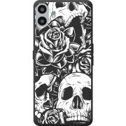 Чорний чохол BoxFace Nothing CMF Phone 1 Skull and Roses