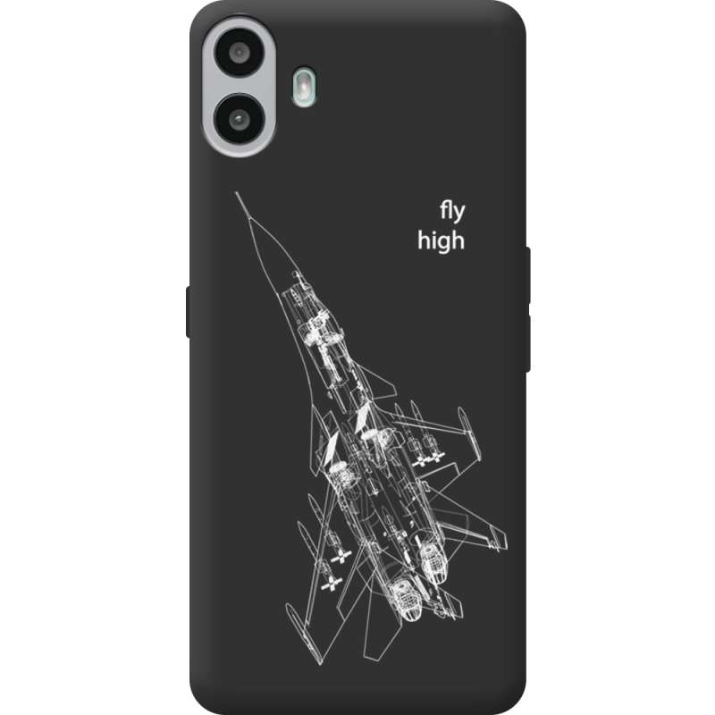 Чорний чохол BoxFace Nothing CMF Phone 1 Військовий літак