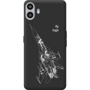 Чорний чохол BoxFace Nothing CMF Phone 1 Військовий літак