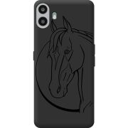 Чорний чохол BoxFace Nothing CMF Phone 1 Horse