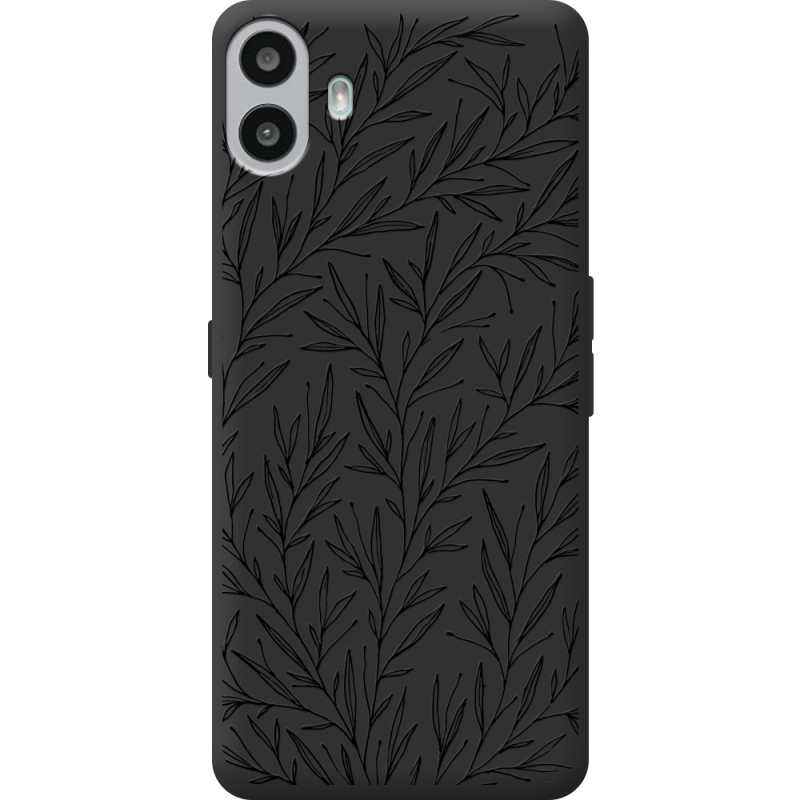Чорний чохол BoxFace Nothing CMF Phone 1 Leaves