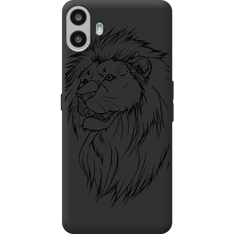 Чорний чохол BoxFace Nothing CMF Phone 1 Lion