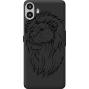 Чорний чохол BoxFace Nothing CMF Phone 1 Lion
