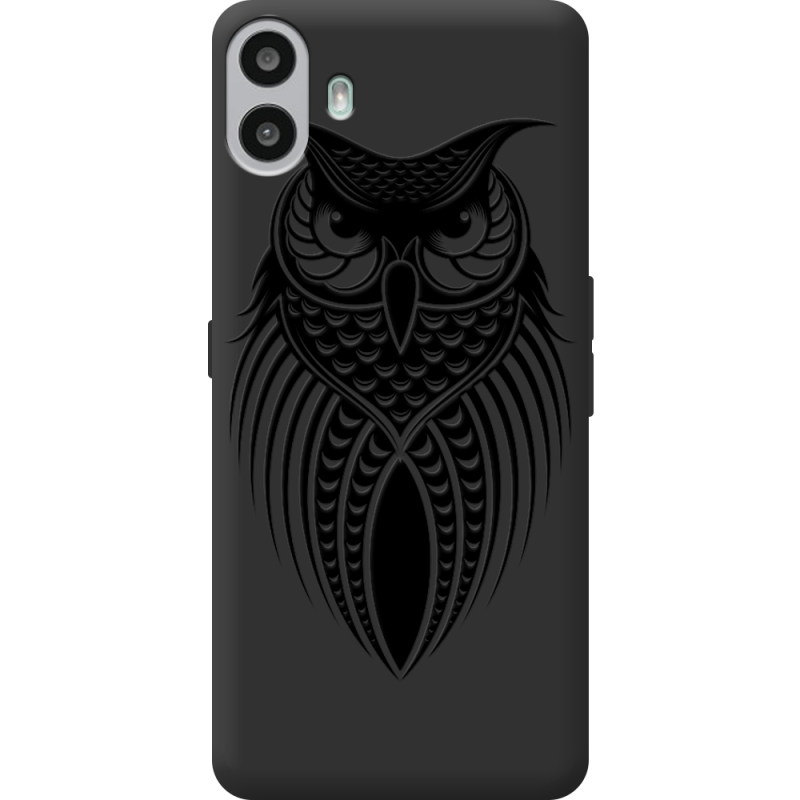 Чорний чохол BoxFace Nothing CMF Phone 1 Owl