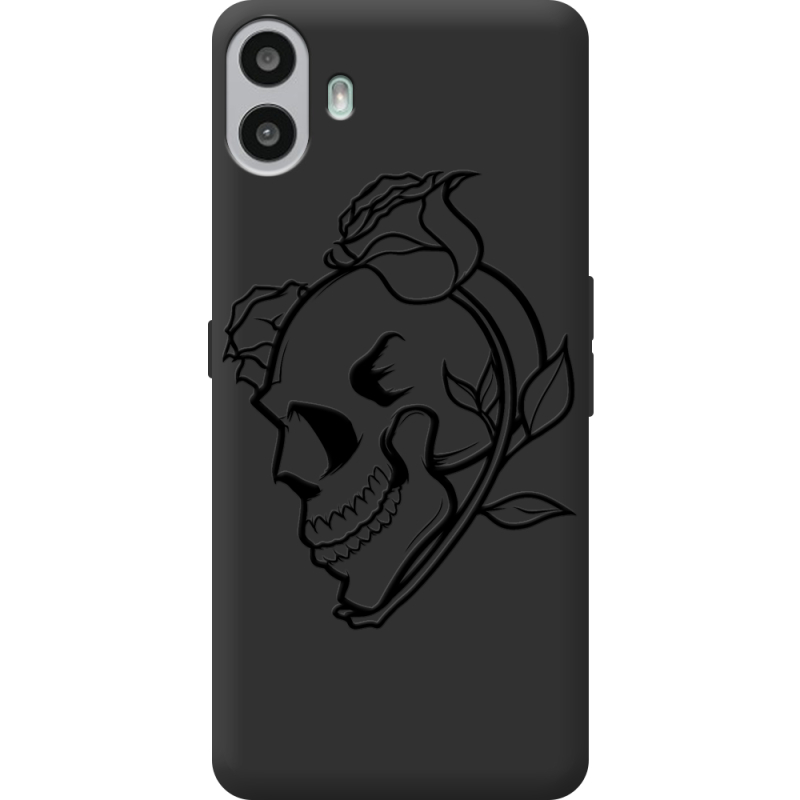 Чорний чохол BoxFace Nothing CMF Phone 1 Skull and Roses