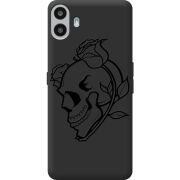 Чорний чохол BoxFace Nothing CMF Phone 1 Skull and Roses