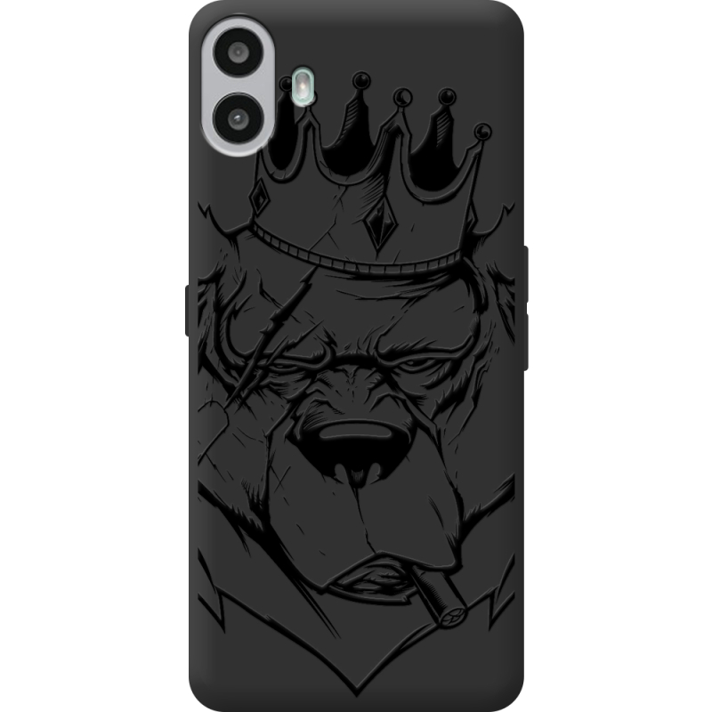 Чорний чохол BoxFace Nothing CMF Phone 1 Bear King