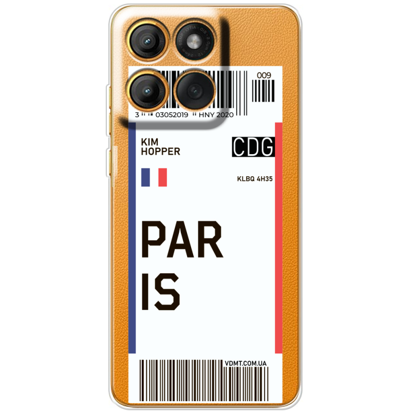 Прозорий чохол BoxFace Motorola Moto G86 Ticket Paris