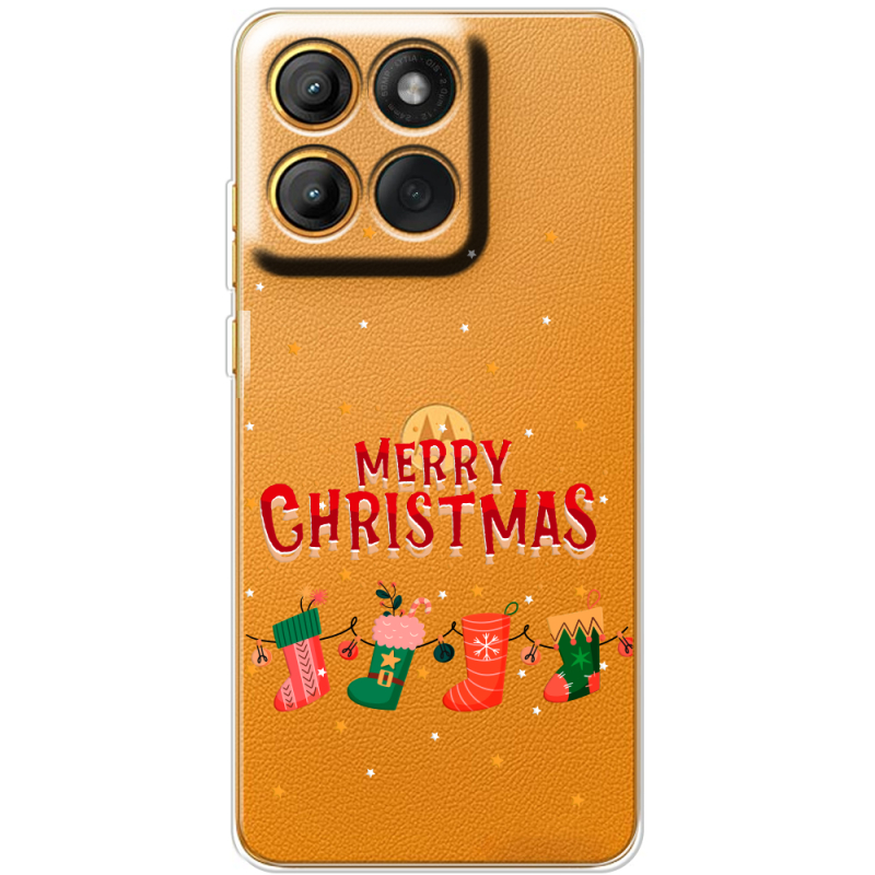 Прозорий чохол BoxFace Motorola Moto G86 Merry Christmas