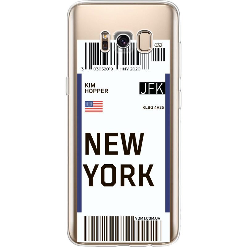 Прозрачный чехол Uprint Samsung G950 Galaxy S8 Ticket New York