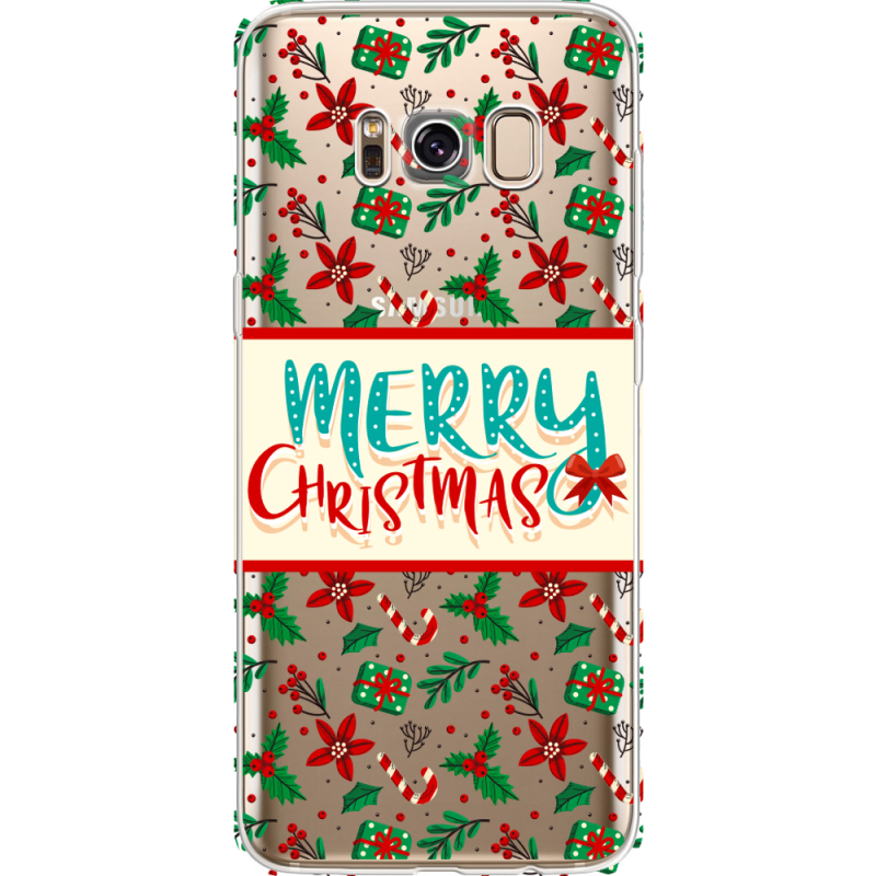 Прозрачный чехол Uprint Samsung G950 Galaxy S8 Vintage Christmas Pattern