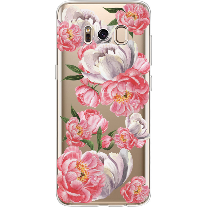 Прозрачный чехол Uprint Samsung G950 Galaxy S8 Peony Watercolor Style