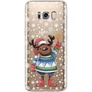 Прозрачный чехол Uprint Samsung G950 Galaxy S8 Christmas Deer with Snow