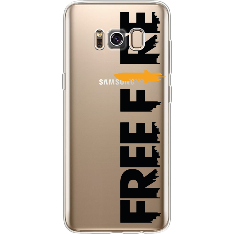 Прозрачный чехол Uprint Samsung G950 Galaxy S8 Free Fire Black Logo