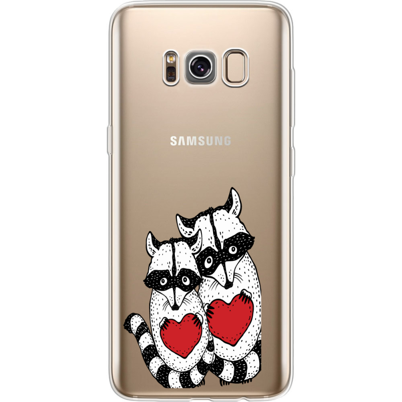 Прозрачный чехол Uprint Samsung G950 Galaxy S8 Raccoons in love