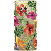 Прозрачный чехол Uprint Samsung G950 Galaxy S8 Tropical Flowers