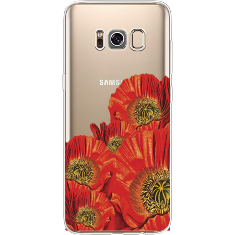 Прозрачный чехол Uprint Samsung G950 Galaxy S8 Red Poppies