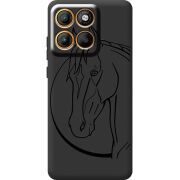 Чорний чохол BoxFace Motorola Moto G86 Horse