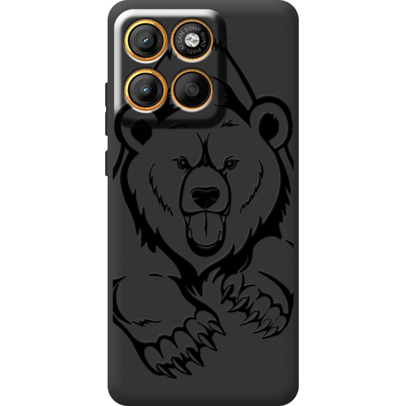 Чорний чохол BoxFace Motorola Moto G86 Grizzly Bear