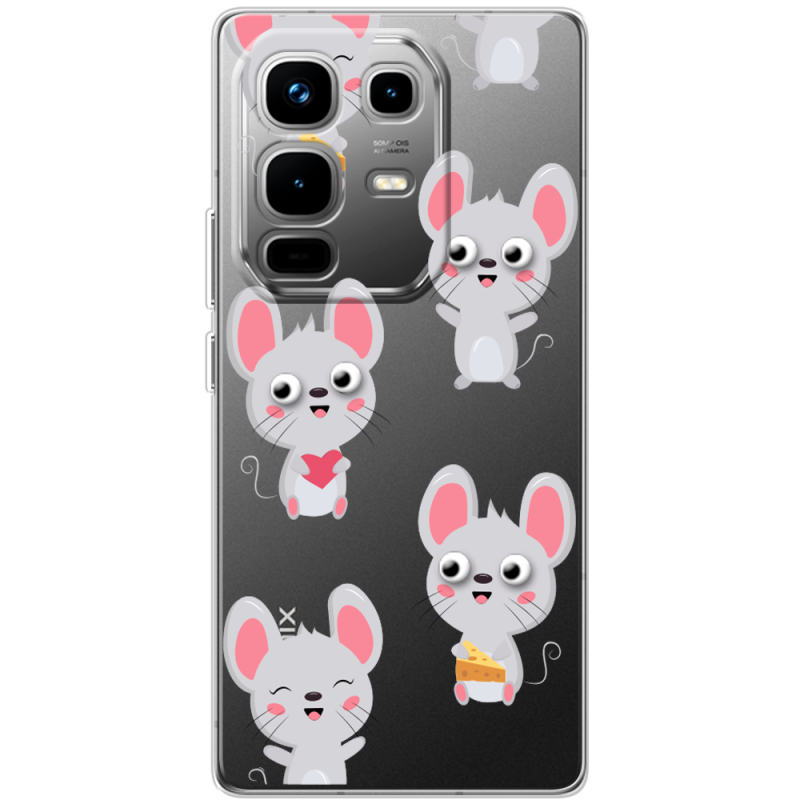 Прозорий чохол BoxFace Infinix Note 50 Pro Plus с 3D-глазками Mouse