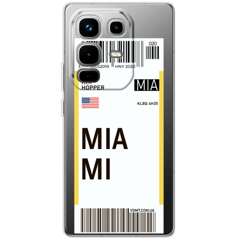 Прозорий чохол BoxFace Infinix Note 50 Pro Plus Ticket Miami