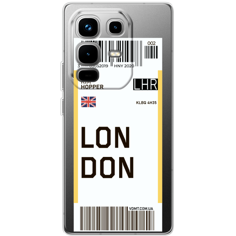 Прозорий чохол BoxFace Infinix Note 50 Pro Plus Ticket London