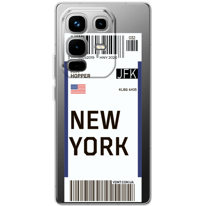 Прозорий чохол BoxFace Infinix Note 50 Pro Plus Ticket New York