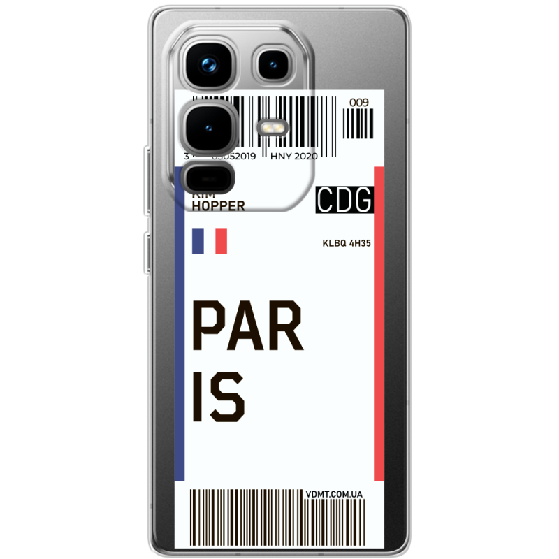 Прозорий чохол BoxFace Infinix Note 50 Pro Plus Ticket Paris