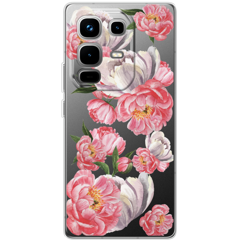 Прозорий чохол BoxFace Infinix Note 50 Pro Plus Peony Watercolor Style