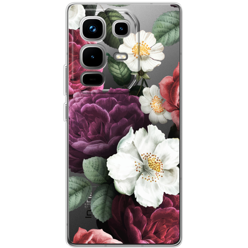 Прозорий чохол BoxFace Infinix Note 50 Pro Plus Floral Dark Dreams