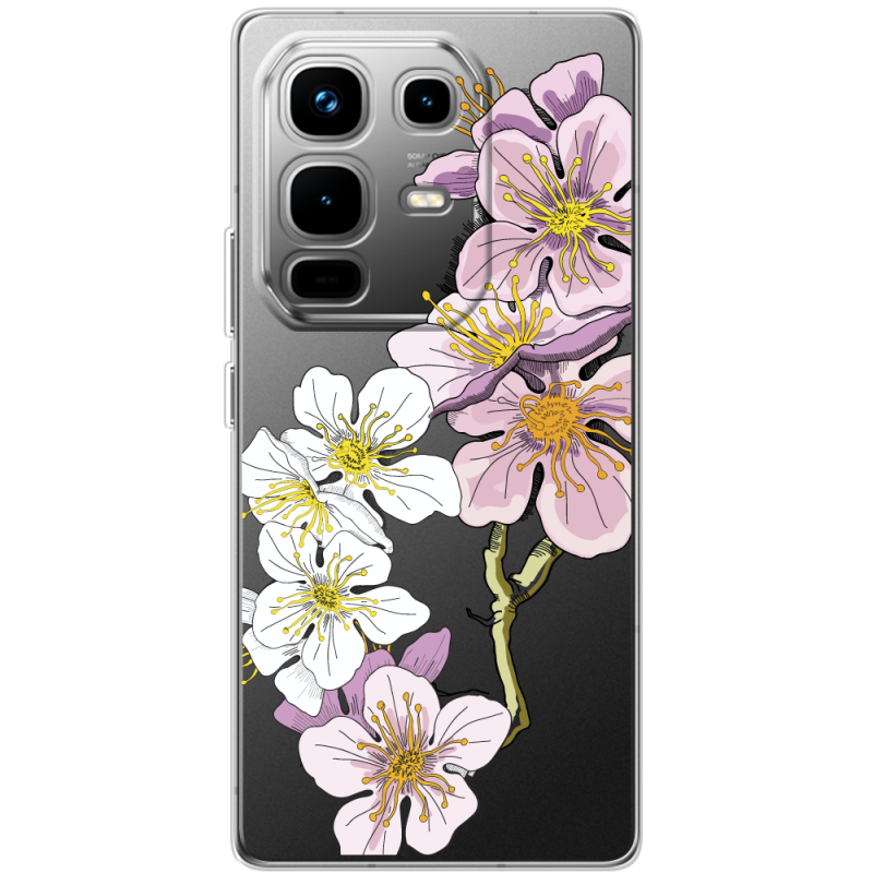 Прозорий чохол BoxFace Infinix Note 50 Pro Plus Cherry Blossom