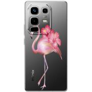 Прозорий чохол BoxFace Infinix Note 50 Pro Plus Floral Flamingo