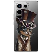 Прозорий чохол BoxFace Infinix Note 50 Pro Plus Steampunk Cat