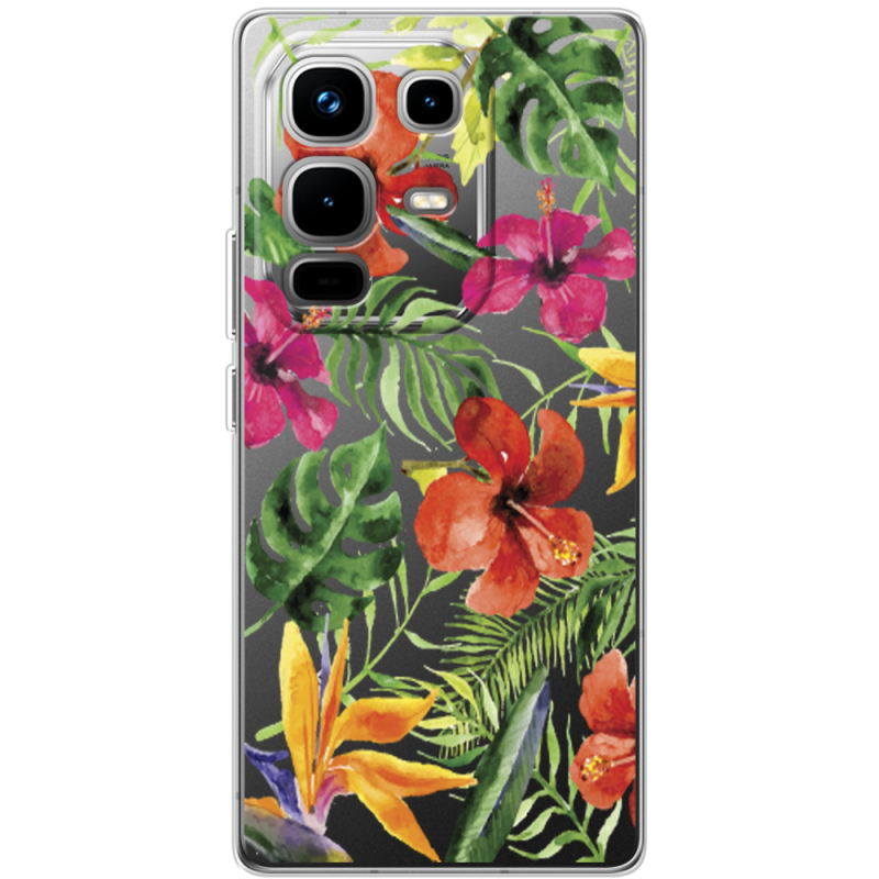 Прозорий чохол BoxFace Infinix Note 50 Pro Plus Tropical Flowers