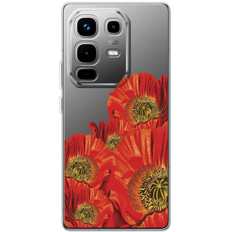 Прозорий чохол BoxFace Infinix Note 50 Pro Plus Red Poppies