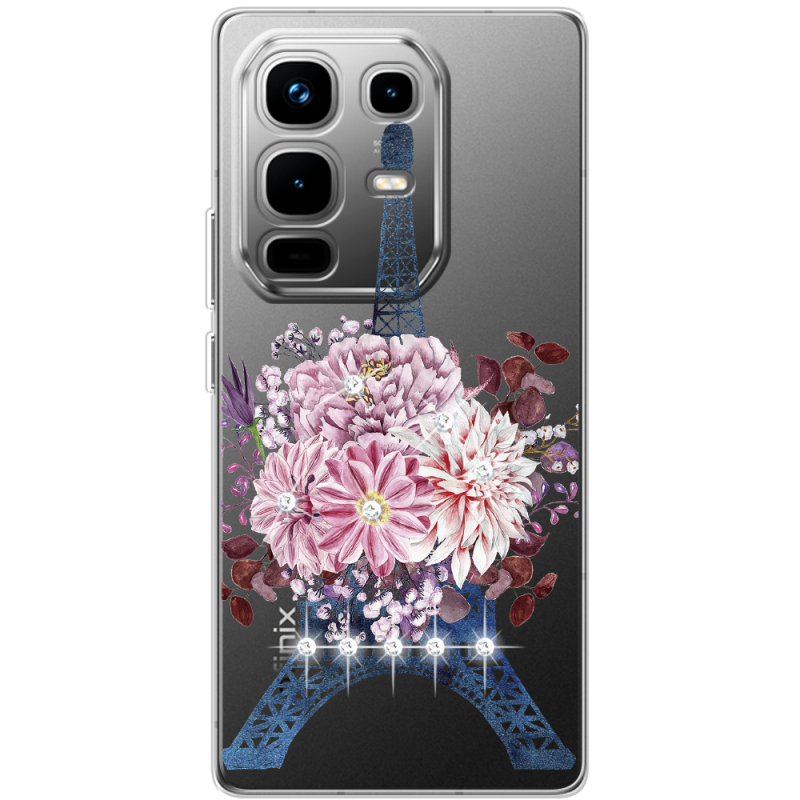 Чохол зі стразами Infinix Note 50 Pro Plus Eiffel Tower