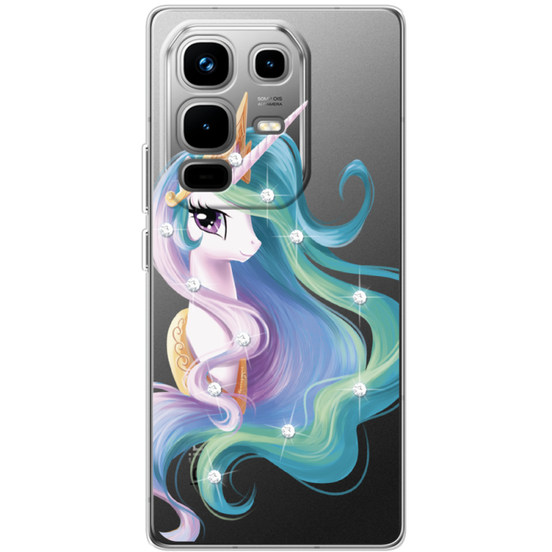 Чохол зі стразами Infinix Note 50 Pro Plus Unicorn Queen