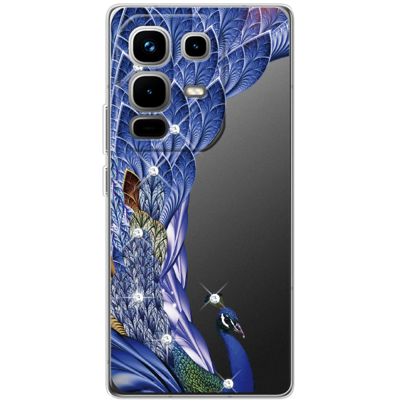 Чохол зі стразами Infinix Note 50 Pro Plus Peafowl