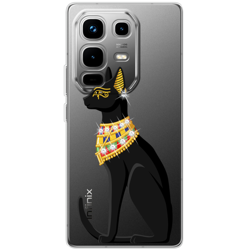 Чохол зі стразами Infinix Note 50 Pro Plus Egipet Cat