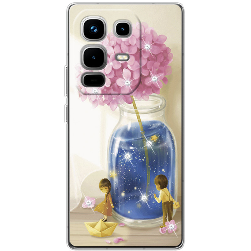 Чохол зі стразами Infinix Note 50 Pro Plus Little Boy and Girl