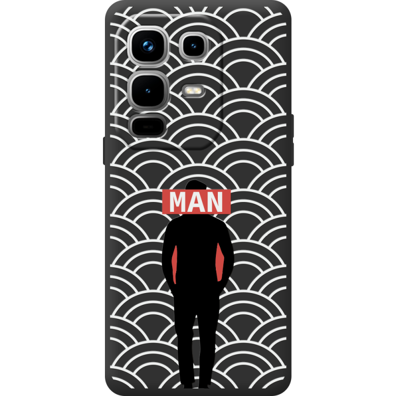 Чорний чохол BoxFace Infinix Note 50 Pro Plus Man Pattern