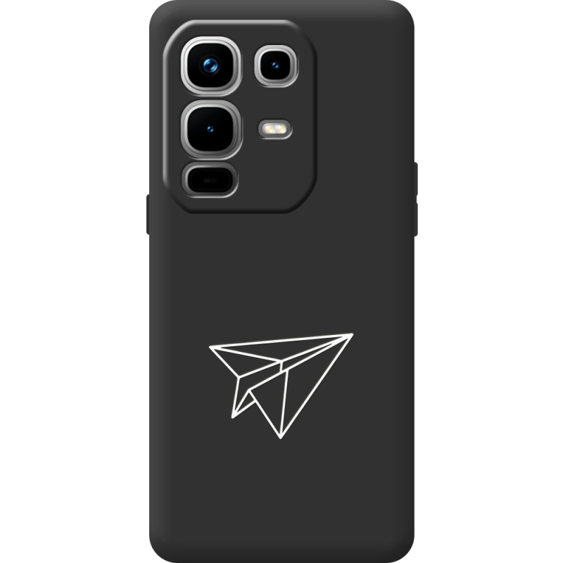 Чорний чохол BoxFace Infinix Note 50 Pro Plus Paper Plane