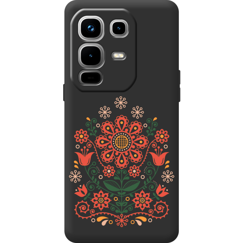 Чорний чохол BoxFace Infinix Note 50 Pro Plus Ukrainian Ornament