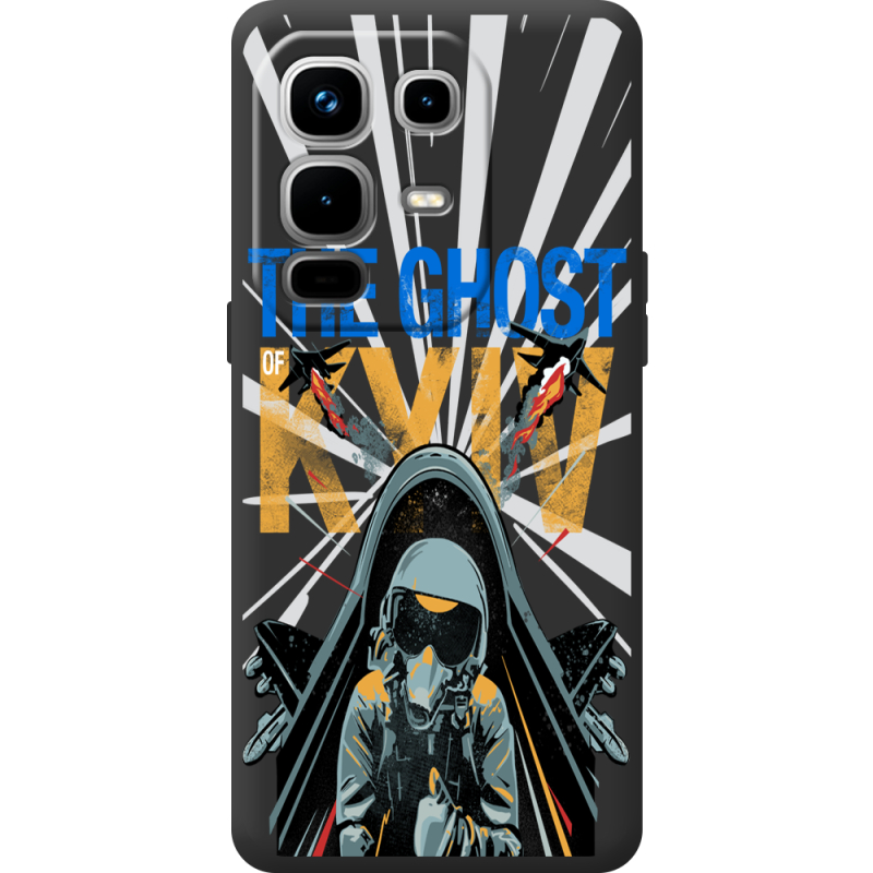 Чорний чохол BoxFace Infinix Note 50 Pro Plus Привид Києва в дії