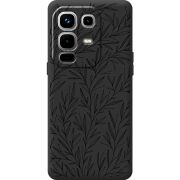 Чорний чохол BoxFace Infinix Note 50 Pro Plus Leaves