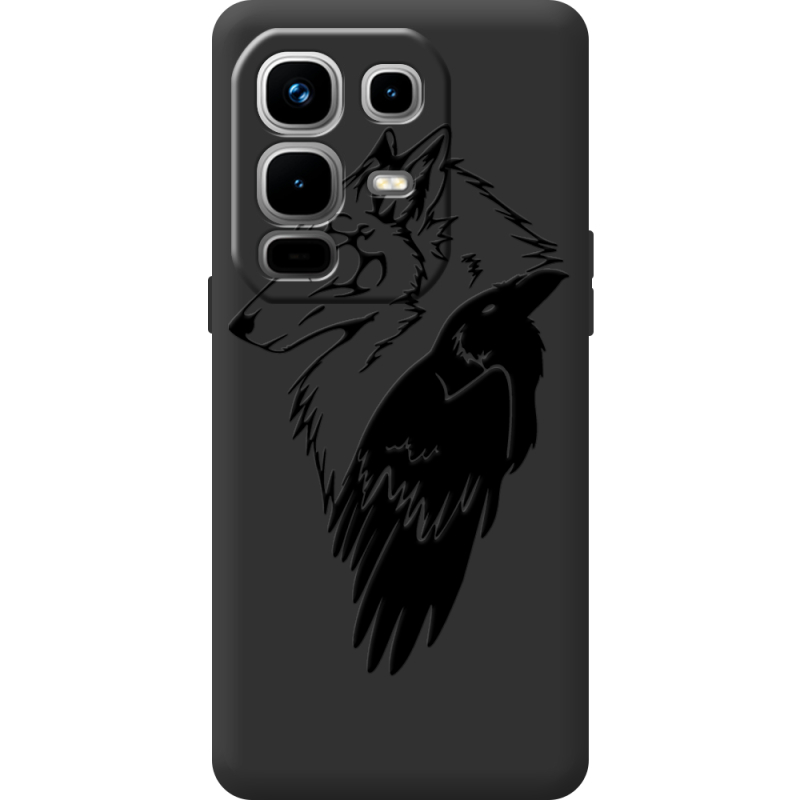 Чорний чохол BoxFace Infinix Note 50 Pro Plus Wolf and Raven